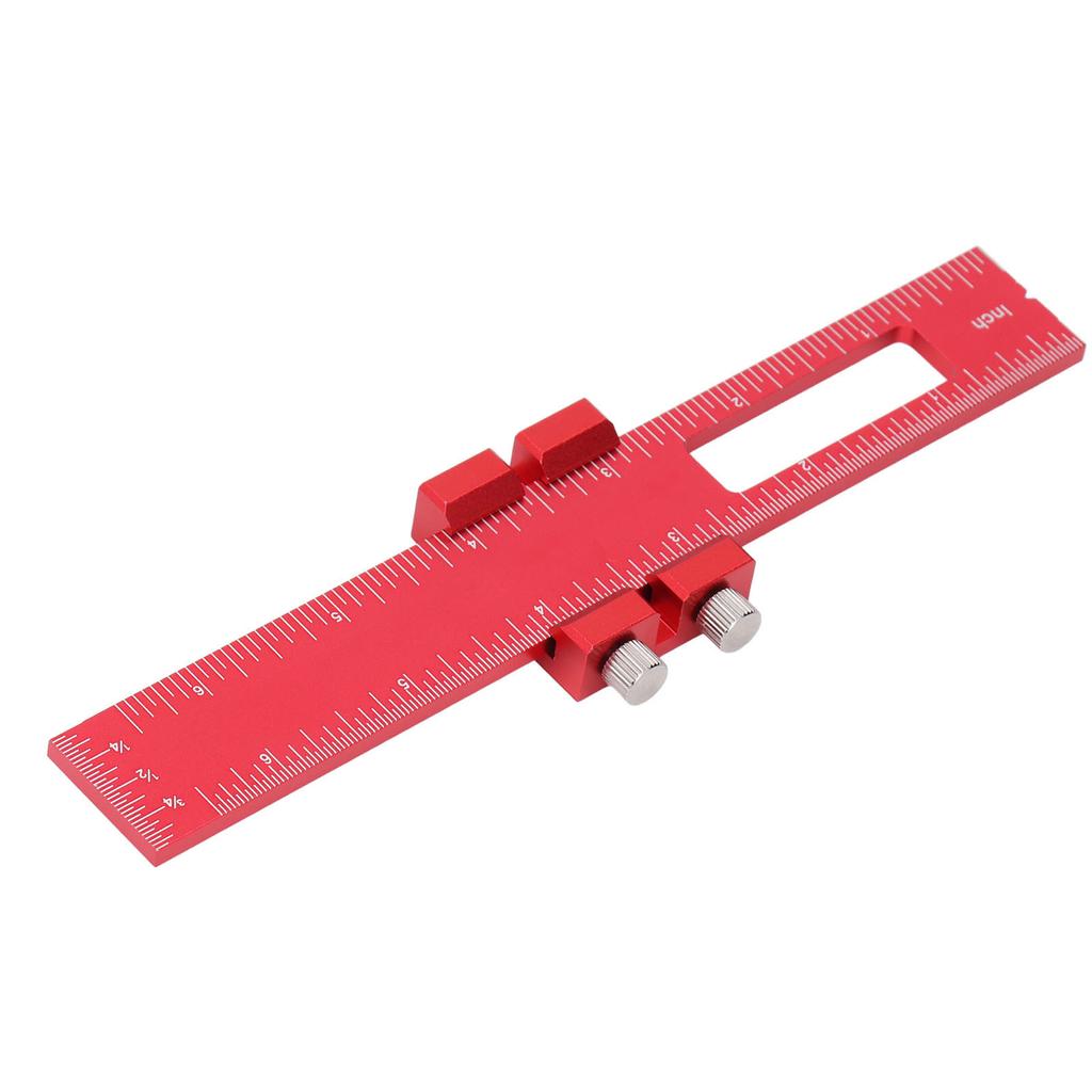 Holzbearbeitung Anreißlineal 6 Zoll Aluminiumlegierung Multifunktionales Markierungs-Messwerkzeug