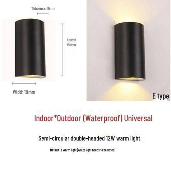 LED Waterproof Exterior Wall Light for Villa Courtyard - Creative Double-Headed Balcony and Door Pillar Spotlight