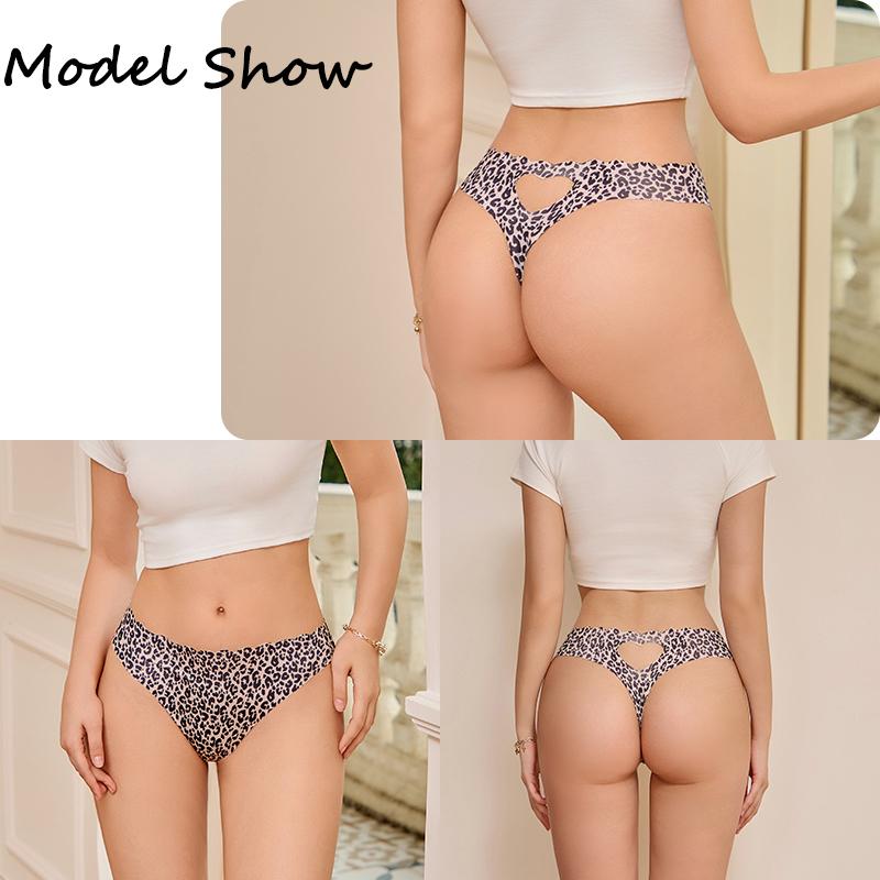 FINETOO 4 ks Ultra měkké bezešvé spodní prádlo pro ženy Ledové hedvábí Tanga Sexy Strečová Jednobarevná G-string Dámské Neviditelné Prodyšné Kalhotky