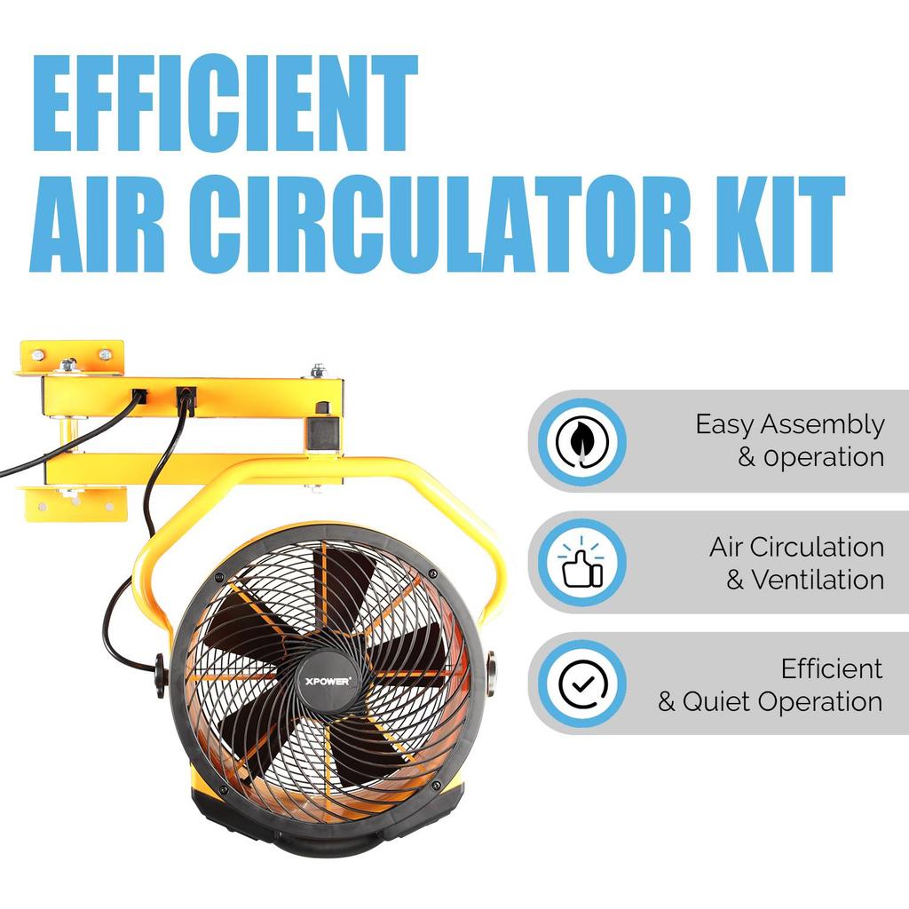 XPOWER FA-300K Powerful Wall Mounted Dock Ventilation Axial Fan Mechanical Arm