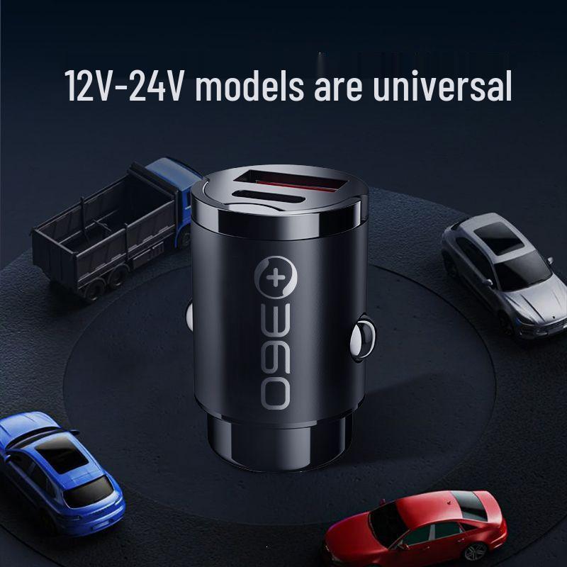Dual-Port 30W High-Power Fast Car Charger for Mobile Devices