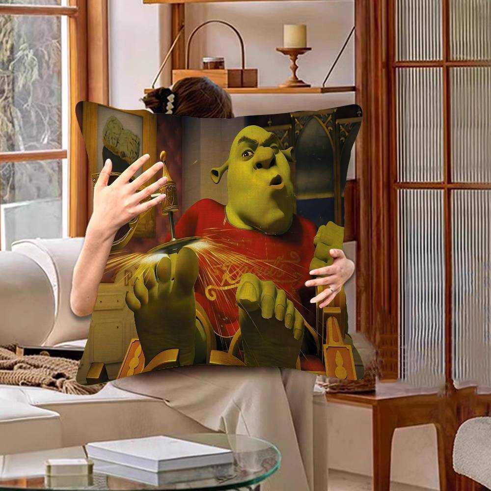 S-Shrek 2 Movie Classic Movie Pillow Gift Home Office Decoration Bedroom Sofa Car Cushion Cover Case 45x45