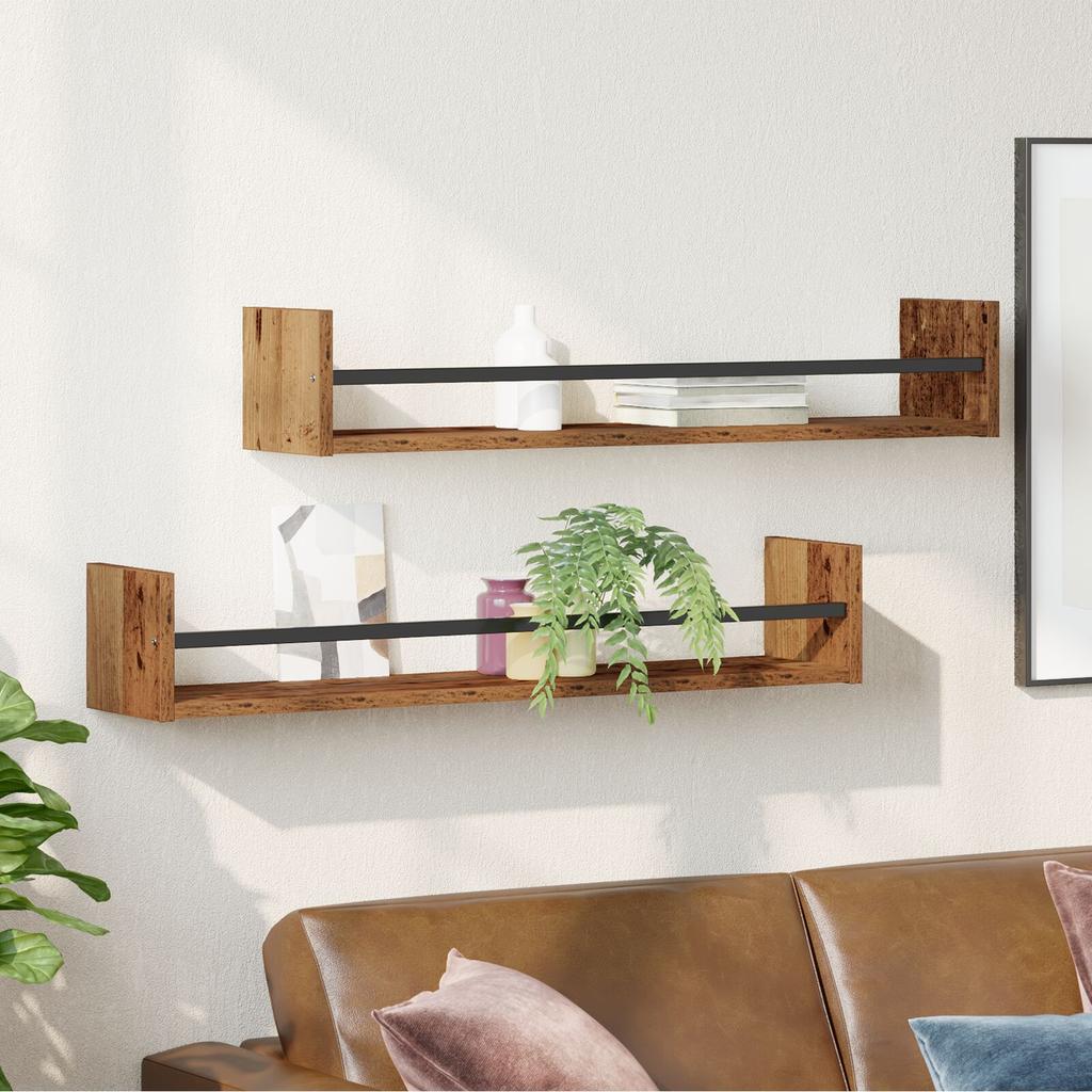 Corner Bookshelf Wall Shelf Set of 2, Book Floating Shelf, Bookshelf, Bedroom Plant Shelf, Living Room, Bathroom, Upright Shelf, 80x16x14 Cm