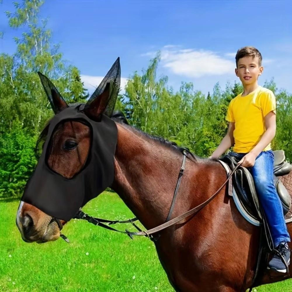 Breathable Mesh Horse Face Mask Multifunctional Mesh Horse Mask Horse Fly Mask  Horse Protection