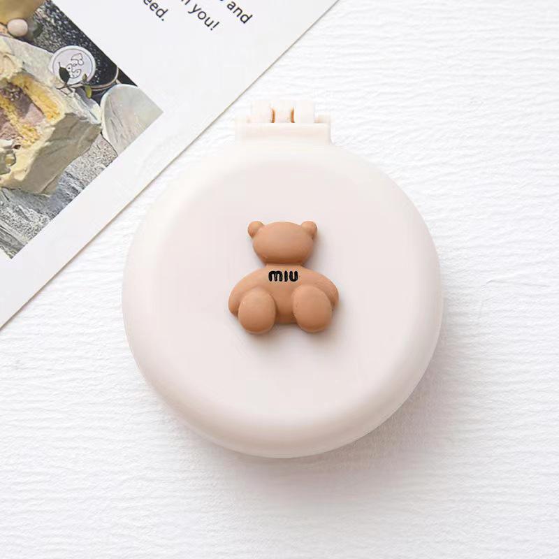 Компактная складная мини-расческа-подушечка с зеркалом для детей