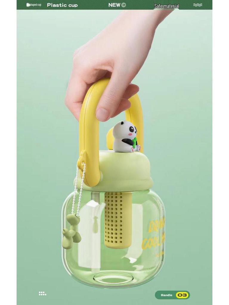 High-Capacity Dual-Use Summer Straw Cup for Girls - Portable Space-Saving Design