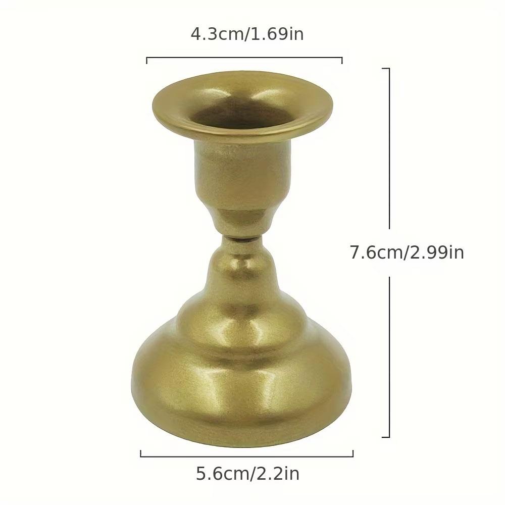 2 -Headed Candle Stand DIY Art Candlestick Candle Holder Retro Metal Candle Holders for Home Decor Wedding Tape Candle Holder Ornament Festival Gifts