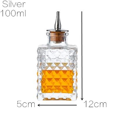 Glas Sprüh Tropfflasche Bitter Schädel Bitterflasche für Bittermedizin Tropfer BITTERFLASCHE 30/60/120ml