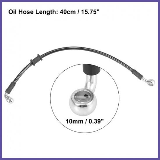 Universal 40cm Motorcycle Brake Clutch Oil Hose Line Pipes Hydraulic Black