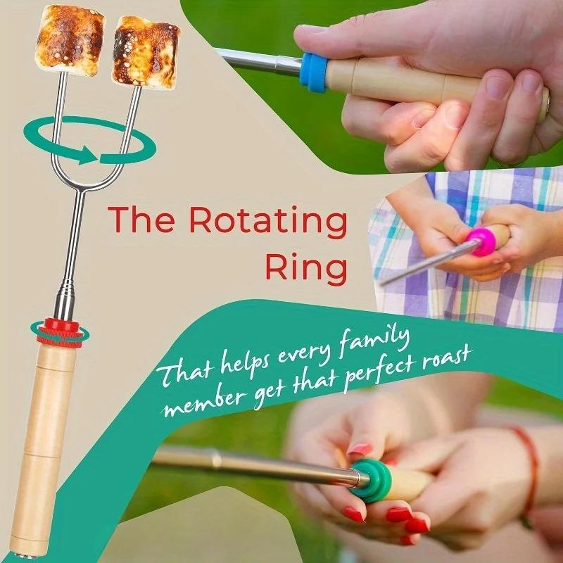 Marshmallow Röststäbe Großpackung Smores Spieße Hot Dog Camping Spieße Zubehör Ausziehbare Gabeln Grillwerkzeuge Smores Stäbe