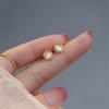 925 Silver Opal Stud Earrings 2025 Popular Niche Design Earrings Light Luxury Simple Earrings