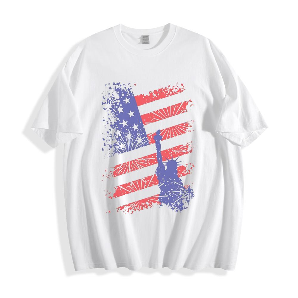Patriotic Liberty USA Flag T-Shirt - Explosive Stars and Stripes Design Unisex Tee