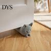 Portable Door Security Wedge 3D Printed Cute Cat Stopper, Non-Slip Cartoon Holder, Stop Decorative for Wood Floors Home Protection No Drill Stopper