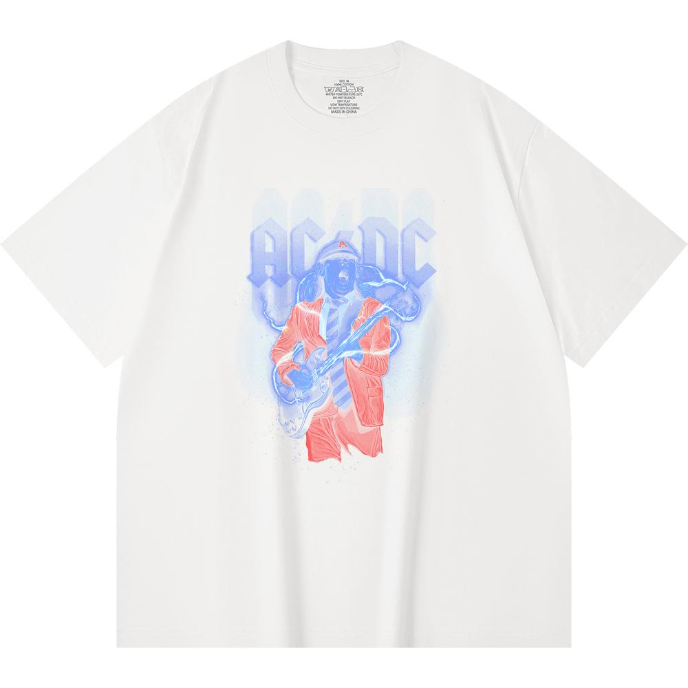 230 Gsm 100% Cotton Heavy Metal T-Shirt  Rock Band Popular Music Print Unisex Heavy Cotton T Shirt