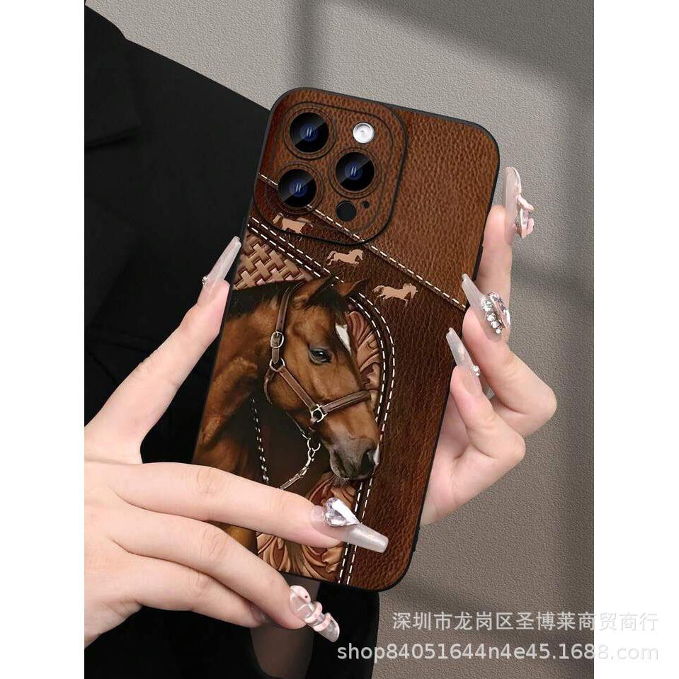 Retro Horse for iPhone 15 Mobile Phone Case Iphone12promax Cover 14/13/11/XSMAX Pupil Eye 16