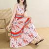 Women's Plus Size Floral Print Sleeveless Maxi Dress, Casual Loose Summer Long Dress (XL-5XL)