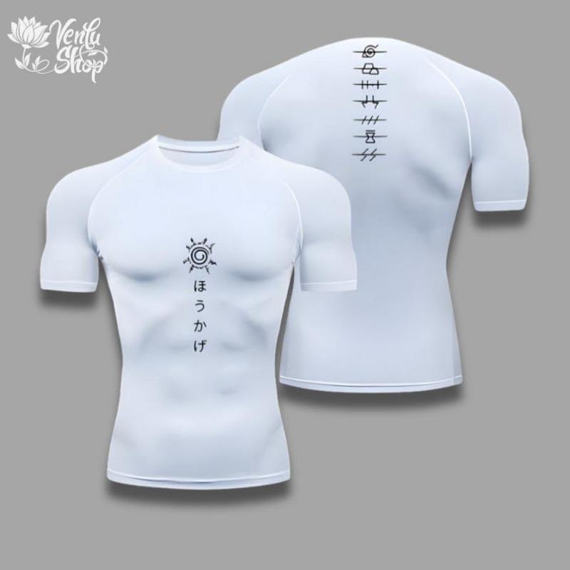 Compression Shirt | Uzumaki, Shippuden, Japanese, Gym, Anime, Clothing, Compressor, Tshirt, Cursemark, Sage, Village, Hokage
