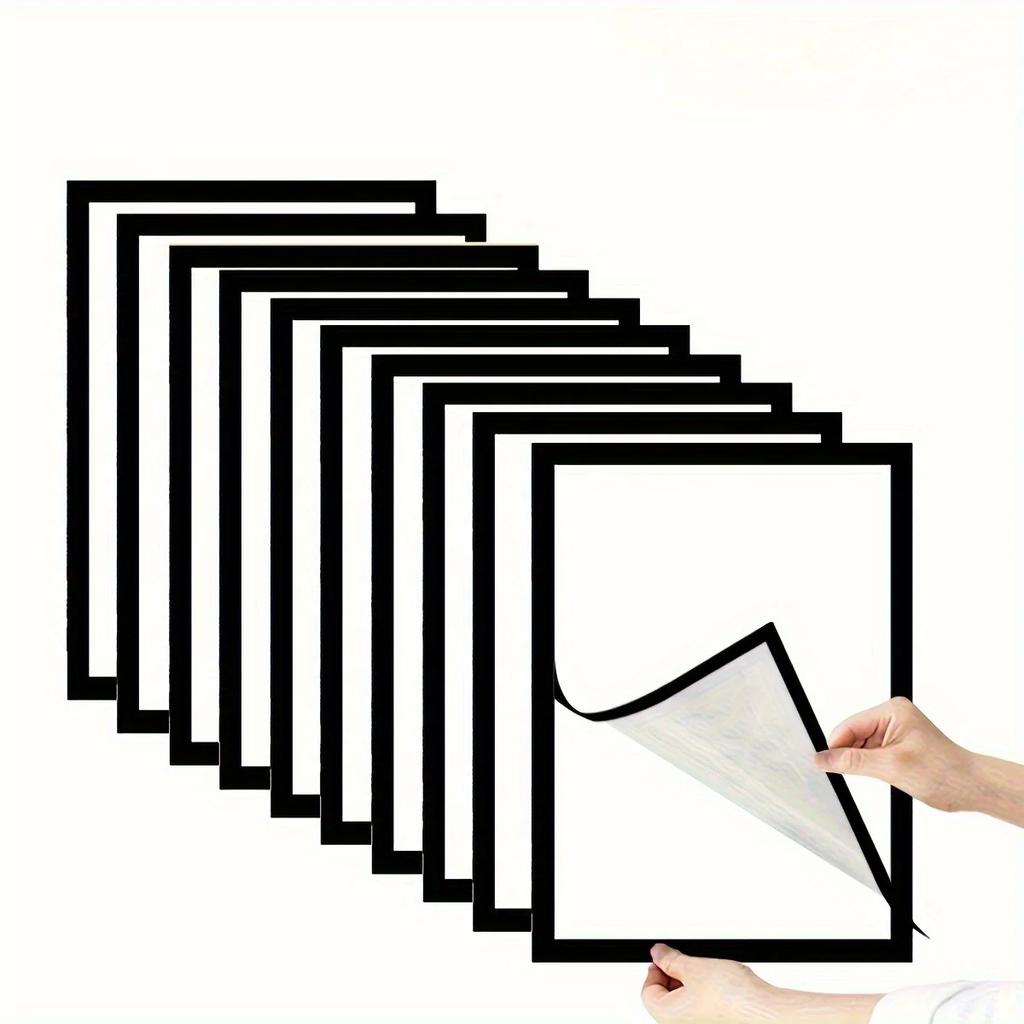 A4 Magnetic Picture Frames-Self-Adhesive Wall Mount for Diamond Art, Posters, Certificates, Maps & Stamps, Vertical Orientation.