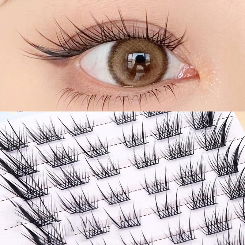 Fox Series Large Capacity Eyelash Book Manga False Eyelashes Natural Long Curled Thin Fluffy Stem Segmented False Eyelashes