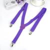 Unisex British Purple 2.5cm Y-Back Elastic Suspenders