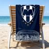 Monter-rey Football Crest Art Printed Beach Towel, Super Soft Microfiber, Perfect Gift Birthday, for Pool, Beach, Travel, for Family and Friends
