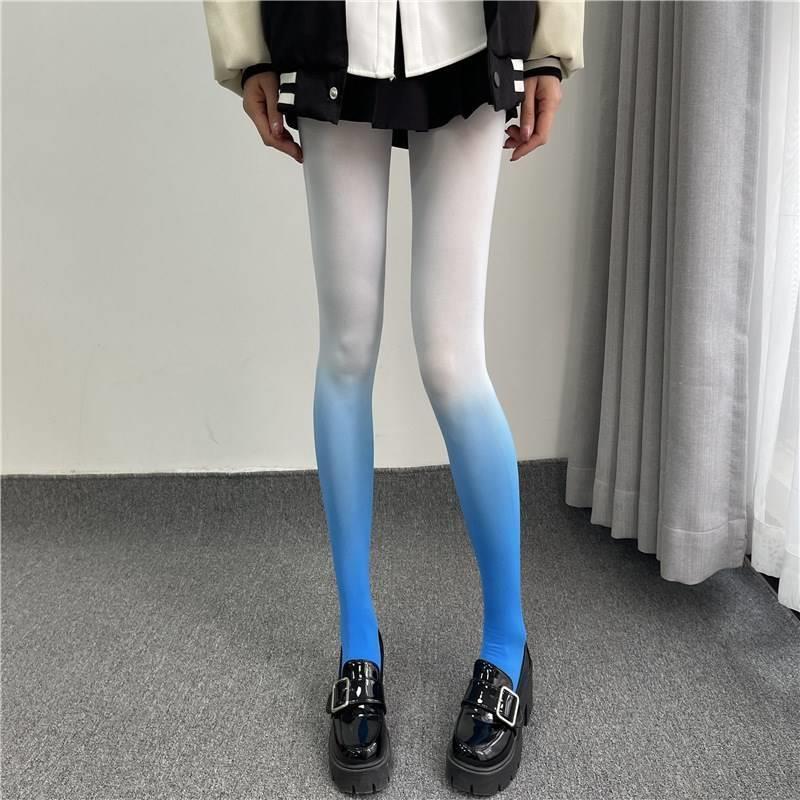 Gradient Candy Color Slimming Pantyhose - Trendy Summer Stockings for a Flattering Look