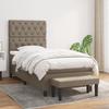 3136793 vidaXL Divan Bed with Mattress Taupe 80x200 Cm Fabric