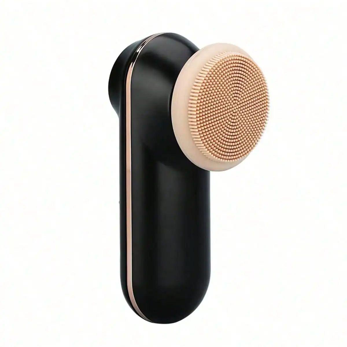 

Handheld facial massager, silicone head hot compress multifunctional 3-speed adjustable facial massage device, suitable for home чорний