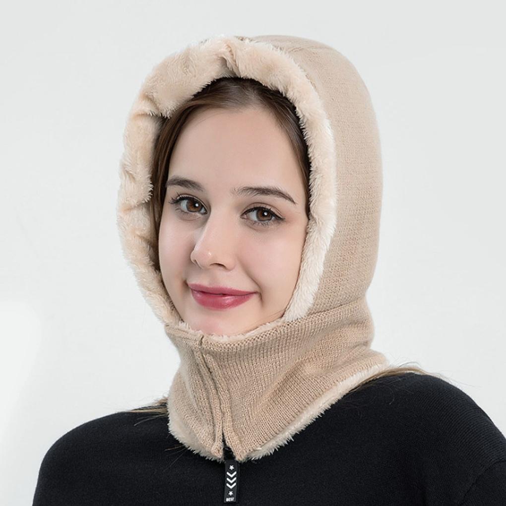 Winter cold weather gear: neck warmer, neck warmer, hat, knit neck warmer