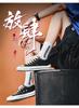 2026 Spring Warrior Low-Top Canvas Shoes: Black & White Casual Sneakers for Men & Women with Thick Soles