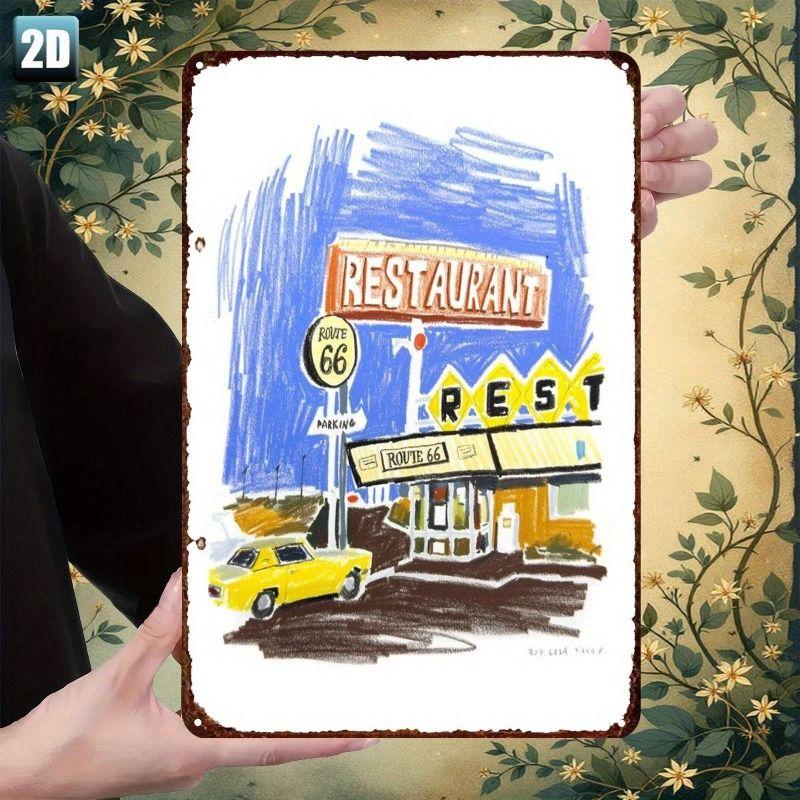 Automotive Metal Decorative Painting: Gifts for Car Lovers Garage Home Style