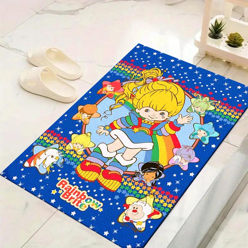 Rainbow Brite Carpet Rug for Living Room Bedroom Home Sofa Decoration,Kids play Non-slip Floor Mat