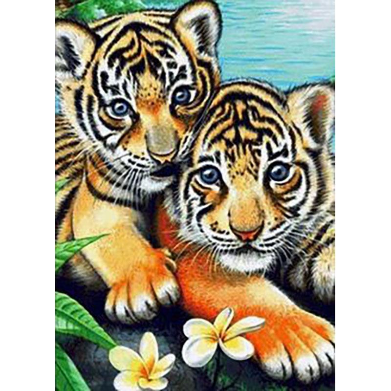 5D Diy Diamond Painting Animal Tiger Diamond Embroidery Full Drill Rhinestones Daimond Painting Mosaics Home Decor Cross Stitch