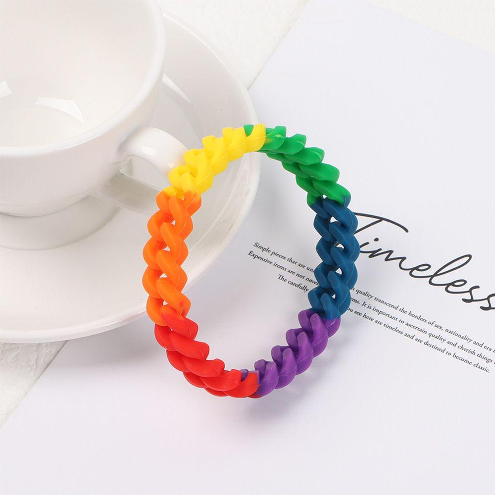 Cuff Jewelry Accessories Fashion Colorful Charm Band Rubber Bangles Silicone Bracelets