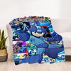 1pc Mega Man Rockman X All-Season Comfort, Outdoor Flannel Blanket - Soft, Warm & Cozy for Naps, Camping & Travel 012