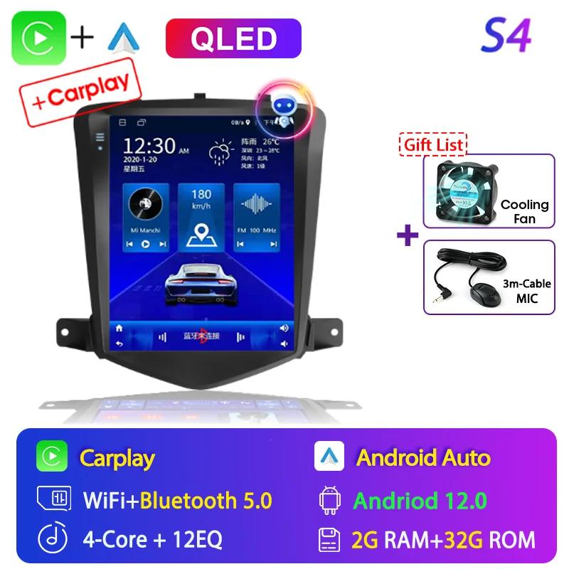 9.7" Android 12 Carplay Car Radio for Chevrolet Cruze J300 2008 - 2012 Multimedia Player 2 Din GPS Stereo DVD Head Unit