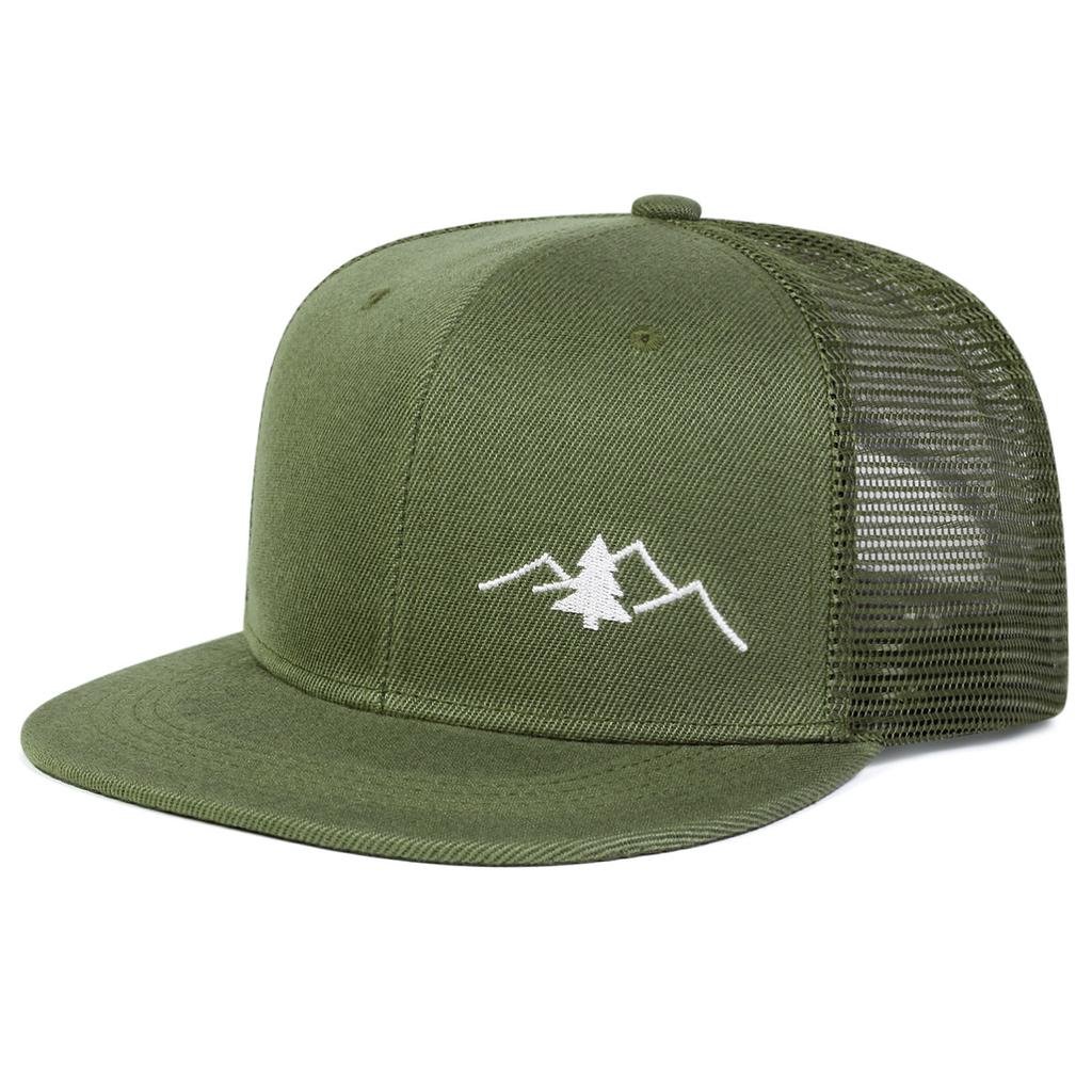 Fashion Hip Hop Unisex Mountain Embroidery Hip-hop Net Hats Spring Summer Outdoor Adjustable Casual BaseballCaps Sunscreen Hat