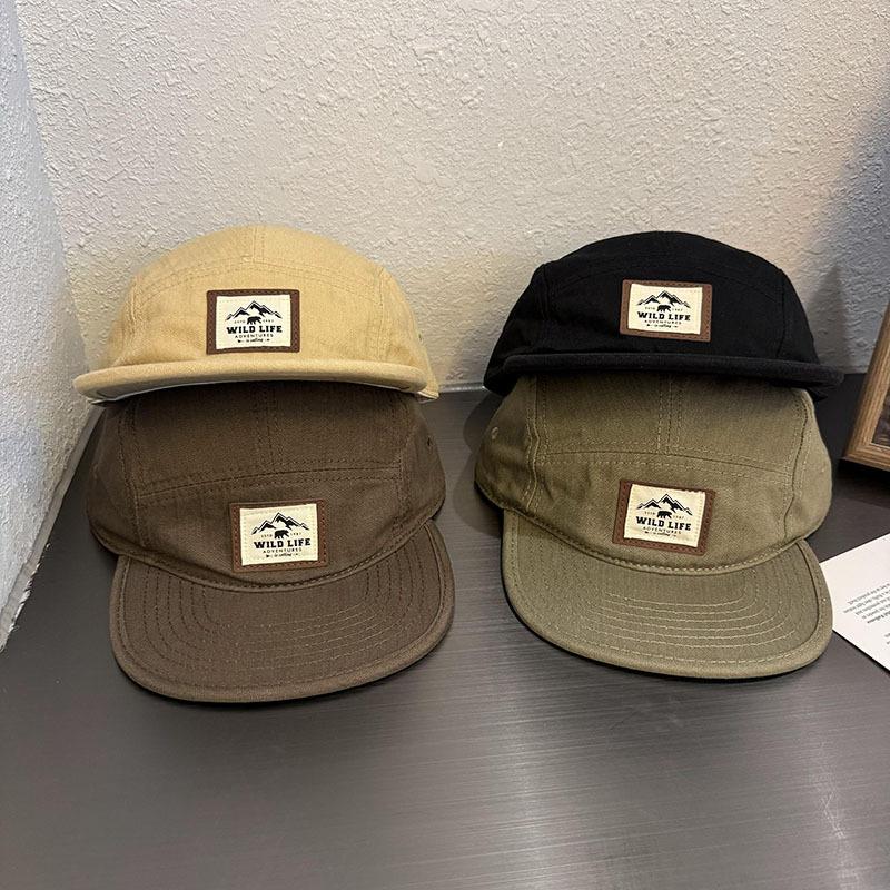 Retro Flat-brim Men Baseball Cap Hip Hop Streetwear Duck Tongue Hat For Women Casual Sunshade Peaked Caps