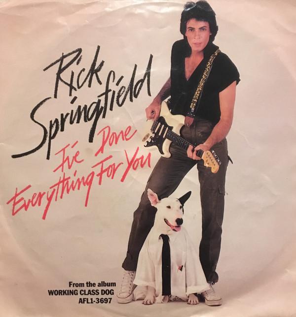 

7-дюймовая пластинка RICK SPRINGFIELD Ive Done Everything For You PB12166 RCA 1981 Канада Рок Б/у