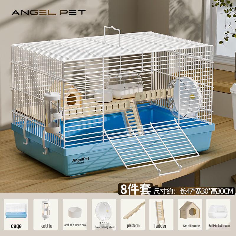 Deluxe Anti-Escape Hamster Cage with Spacious Wire Design.