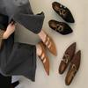 Inner fashion rivet pointed belt buckle Mary Jane shoes women's 2025 new retro versatile single shoes