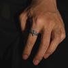 Adjustable Open Ring With Eagle Motif Sterling Vintage Bohemian Couple Finger Men Women