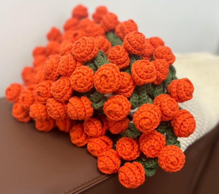 Handmade Lily of the Valley, Jasmine, and Rose Knitting Kit - DIY Creative Gift for Bouquet or Blanket Making