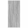 Shoe Cabinet with Shelf Gray 80 x 35.5 x 180 cm Engineered Wood