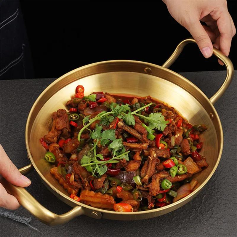 Thickened stainless steel seafood rice cooker commercial fried chicken plate