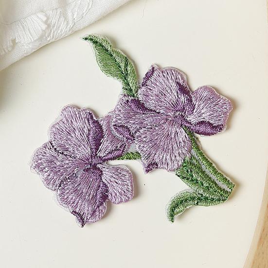 Toppa Ricamata Floreale Termoadesiva da Cucire Toppa Decorativa Applicazione Floreale Ricamata per Jeans Camicie Cappelli Borse Riparazione