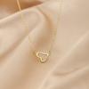 Women Minimalist Hollow Heart Clavicle Necklace Birthday Gift For Girlfriend