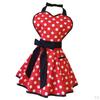 Kitchen Apron Polka Dot Cooking w/ Pocket Retro for Women Girls