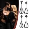 Pagaie en Faux Cuir sur le Thème du Poker pour Jeux BDSM Outil de Fessée avec Franges & Claqueur en Forme de Carte Poignée Ergonomique Jouet Adulte Discret pour Couples'