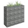 VidaXL Raised Bed with Gabion Flower Bed Plants Garden Terrace Outdoor Backyard Planter Galvanized Steel 145631